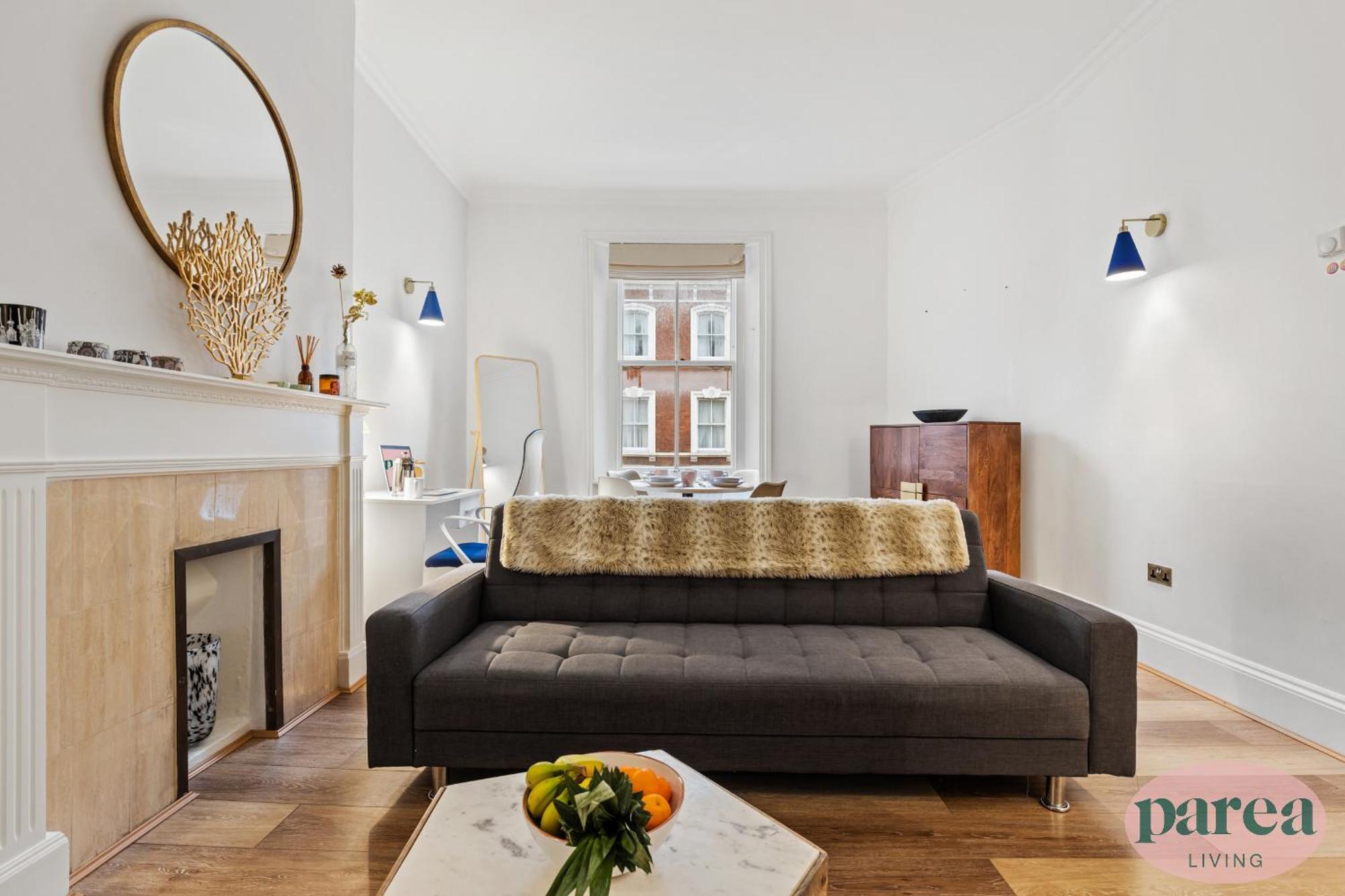 Parea Living - South Kensington, Elegant 1-Bedroom Flat, Wfh Desk London Bagian luar foto